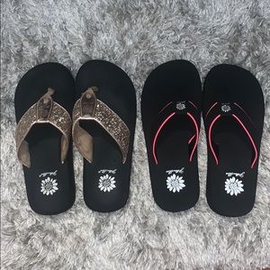 Yellow Box flipflops